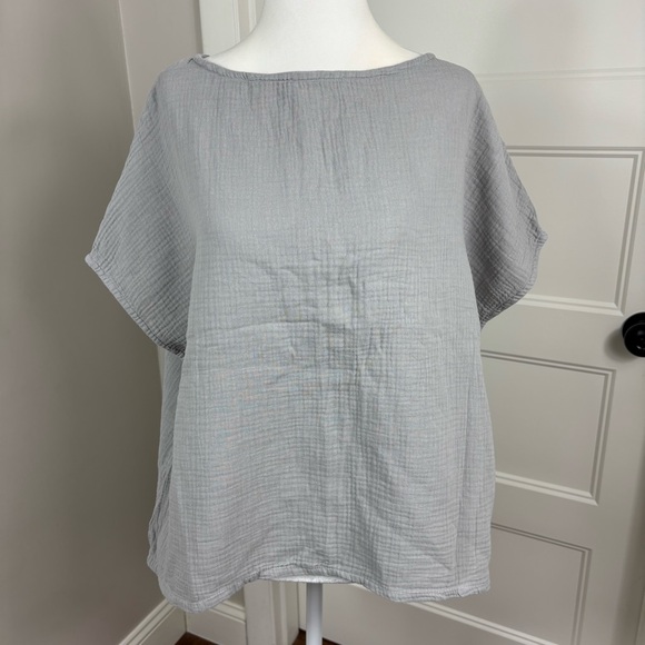 Bryn Walker Tops - Bryn Walker Grey Cotton Gauze‎ Top XS